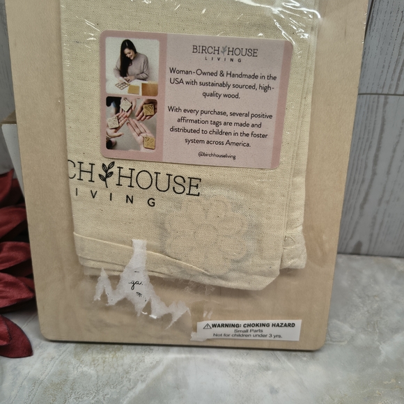 Birch House Living Spring Tic Tac Toe Wooden Game Board New - Picture 2 of 4